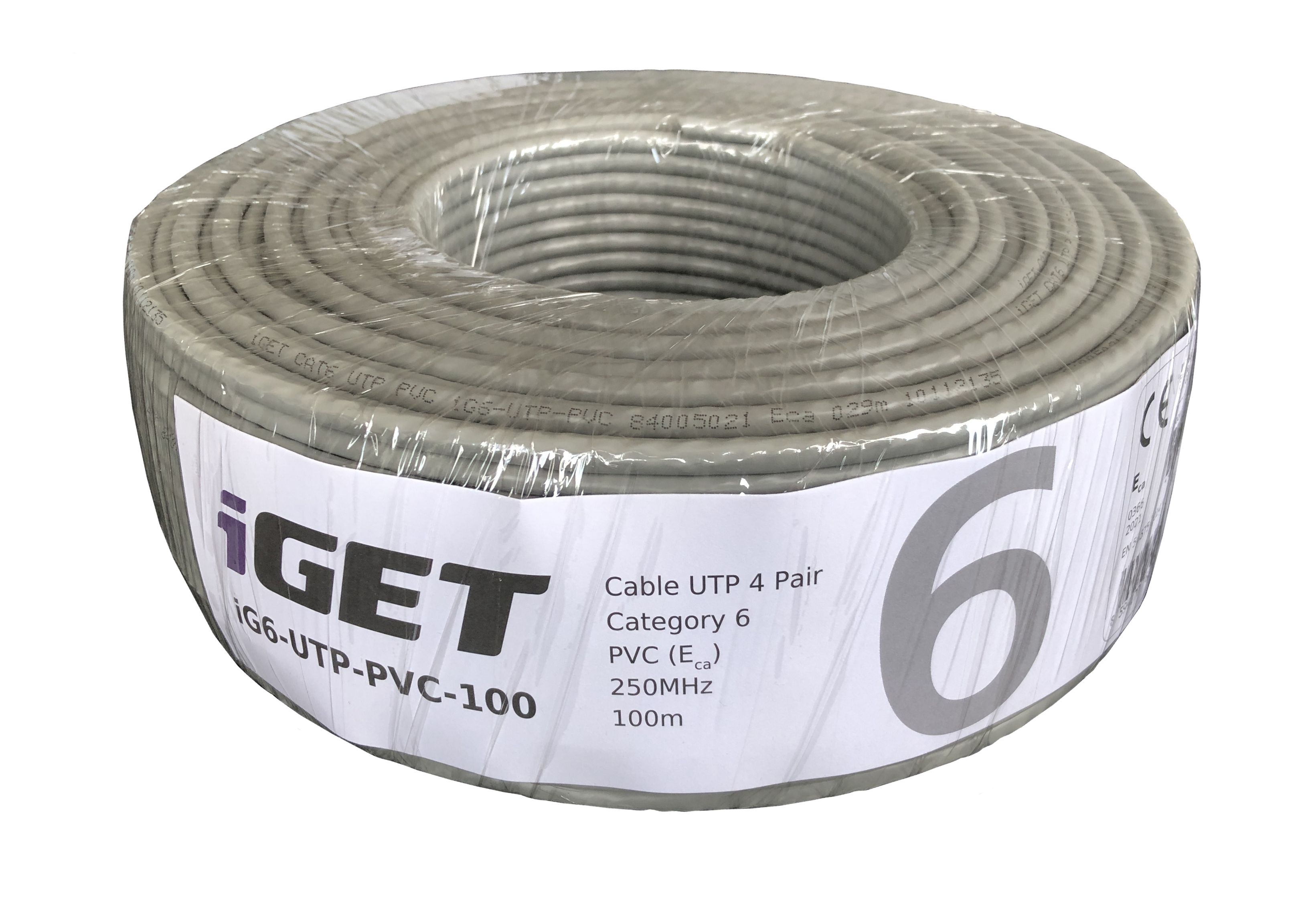 iGET CABLE CAT6 UTP PVC 100m role